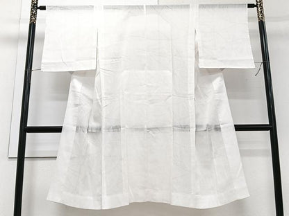 平和屋着物＊夏物　長襦袢　芝草紋紗　白練色　洗える着物　CABI3985xi