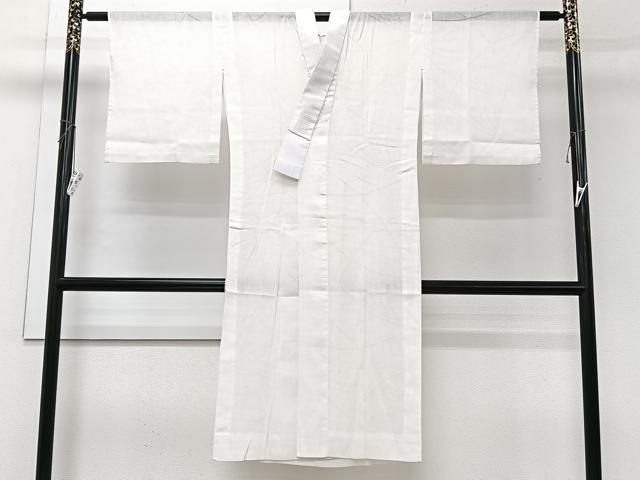 平和屋着物＊夏物　長襦袢　芝草紋紗　白練色　洗える着物　CABI3985xi