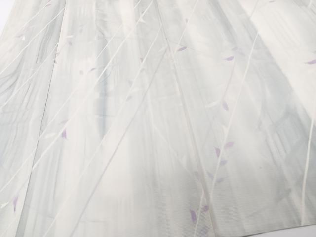 平和屋着物＊夏物　小紋　絽　枝葉文　正絹　逸品　CABI3988xi