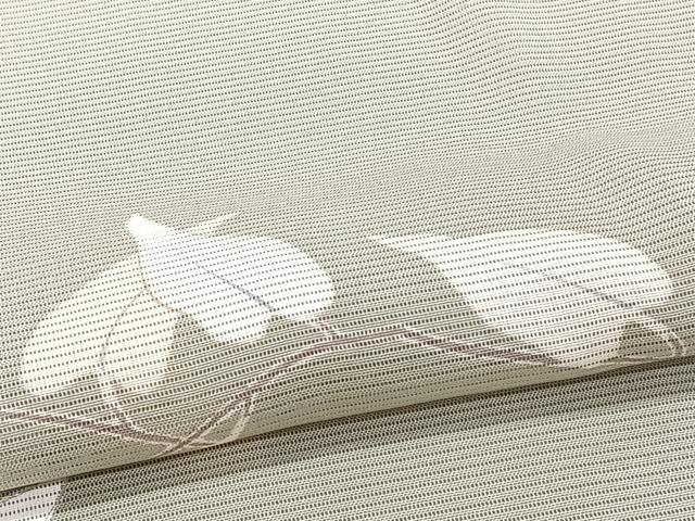 平和屋着物＊夏物　訪問着　絽　駒刺繍　枝草花文　銀彩　三越扱い　正絹　逸品　CABI3989xi