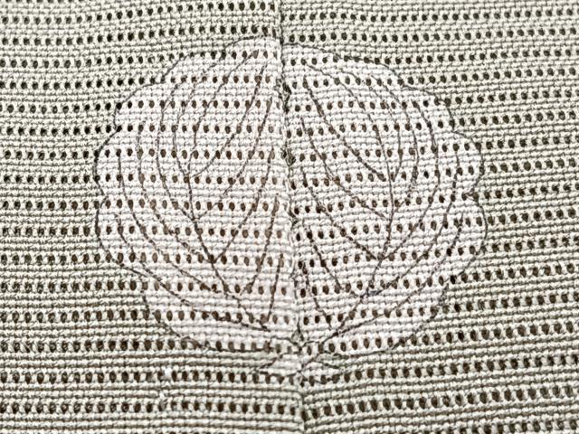 平和屋着物＊夏物　訪問着　絽　駒刺繍　枝草花文　銀彩　三越扱い　正絹　逸品　CABI3989xi