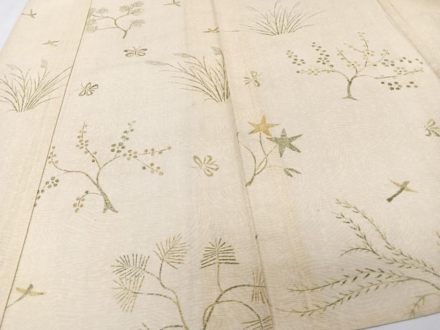 平和屋着物＊夏物　訪問着　絽　花鳥文　正絹　逸品　CABI3993xi