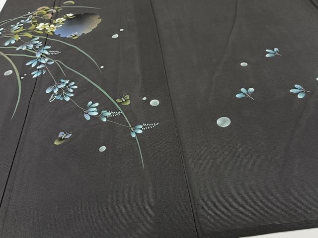 平和屋着物＊夏物　訪問着　絽　雪輪花蝶文　ロング丈　正絹　逸品　CABI3994xi