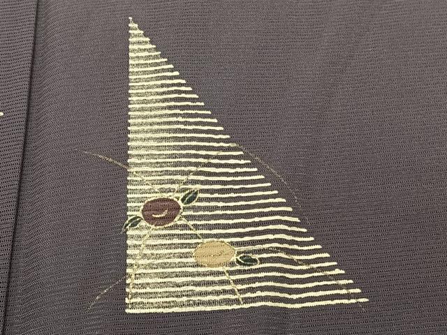 平和屋着物＊夏物　訪問着　絽　幾何学草花文　金彩　正絹　逸品　CABI3995xi