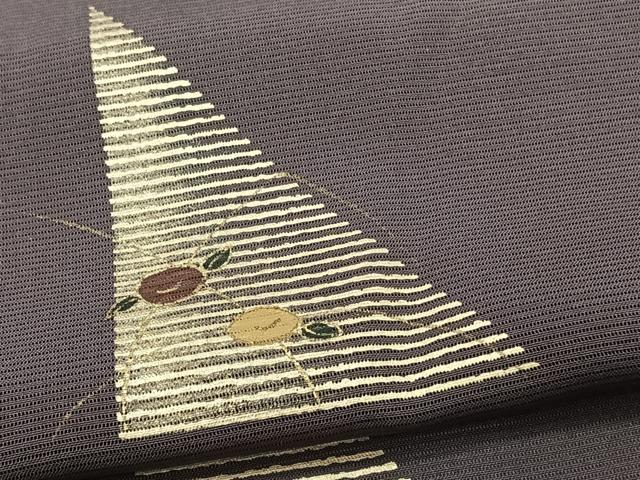 平和屋着物＊夏物　訪問着　絽　幾何学草花文　金彩　正絹　逸品　CABI3995xi