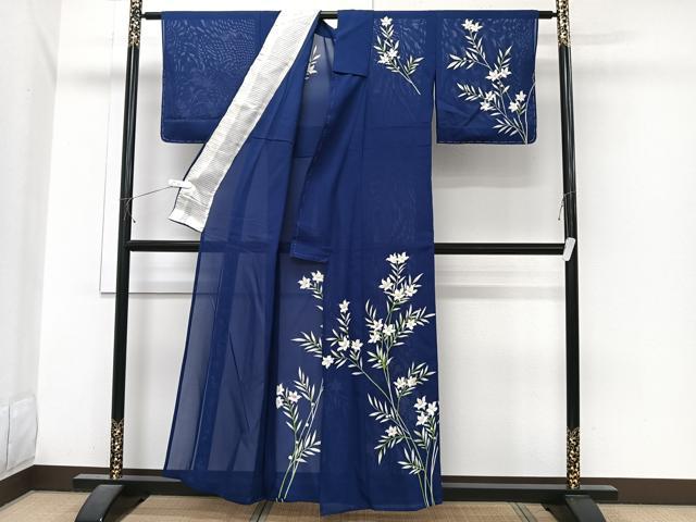 平和屋着物＊夏物　訪問着　絽　枝草花文　正絹　逸品　CABI3996xi