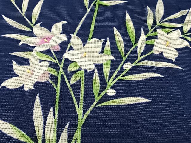 平和屋着物＊夏物　訪問着　絽　枝草花文　正絹　逸品　CABI3996xi