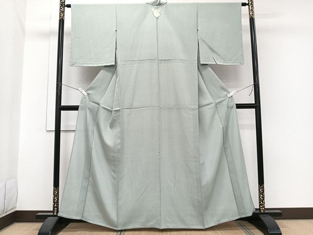 平和屋着物＊夏物　色無地　絽　錆青磁色　正絹　逸品　未使用　CABI3998xi