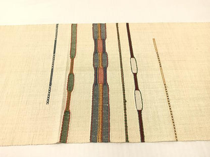平和屋着物●八寸名古屋帯　紬地　めがね織　正絹　逸品　CABI4002vp