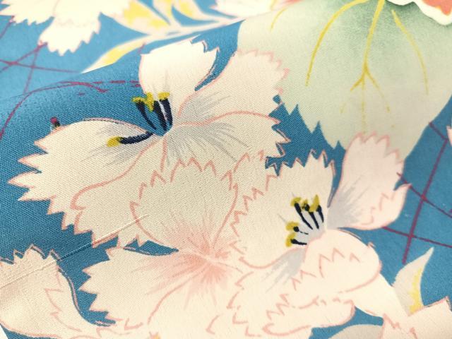 平和屋着物●アンティーク　大正ロマン　全通柄　九寸名古屋帯　手刺繍　草花文　金糸　正絹　逸品　CABI4011vp