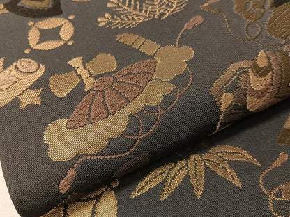 平和屋着物●全通柄　本袋帯　唐織　宝尽くし花文　金糸　正絹　逸品　CABI4013vp
