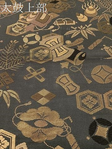 平和屋着物●全通柄　本袋帯　唐織　宝尽くし花文　金糸　正絹　逸品　CABI4013vp