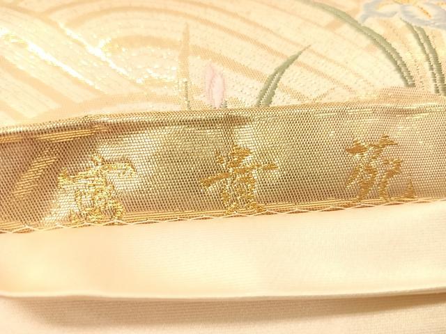 平和屋着物▼六通柄袋帯　唐織　富貴苑　金糸　正絹　逸品　CABI4021vp