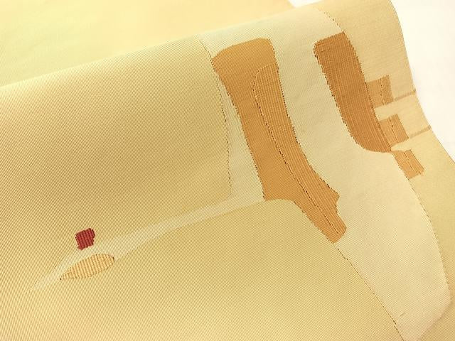 平和屋着物●爪掻き本綴れ　八寸名古屋帯　飛鶴文　正絹　逸品　CABI4029vp