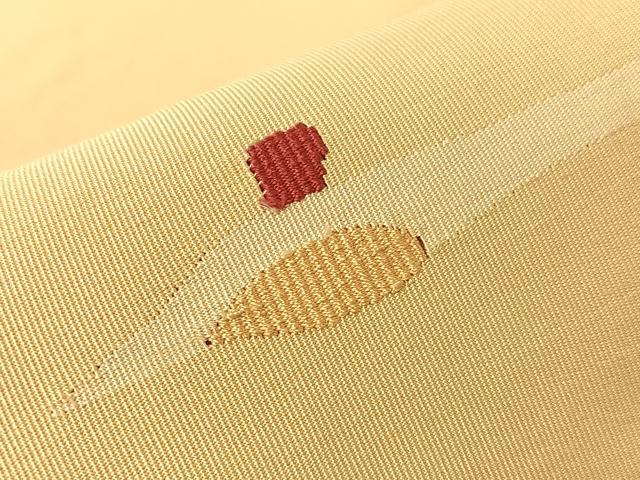 平和屋着物●爪掻き本綴れ　八寸名古屋帯　飛鶴文　正絹　逸品　CABI4029vp