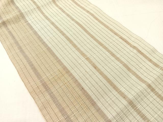 平和屋着物▽つけ帯　スリーシーズン　春夏秋　紬地　間道　正絹　逸品　CABI4032vp