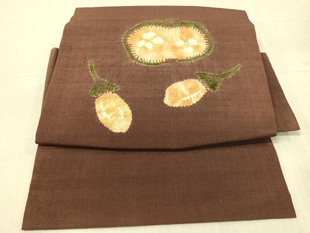平和屋着物●つけ帯　紬地　絞り　成り物　正絹　逸品　CABI4036vp