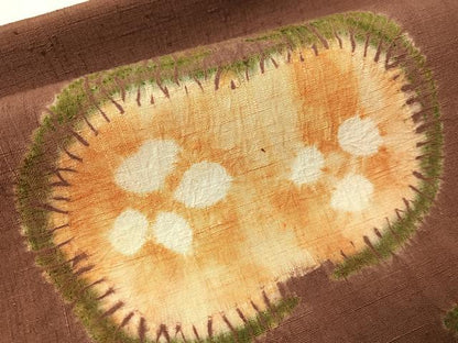 平和屋着物●つけ帯　紬地　絞り　成り物　正絹　逸品　CABI4036vp