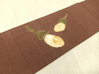 平和屋着物●つけ帯　紬地　絞り　成り物　正絹　逸品　CABI4036vp