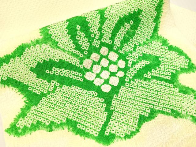 平和屋着物●名門　藤娘きぬたや・総絞り　九寸名古屋帯　草花文　正絹　逸品　CABI4049vp