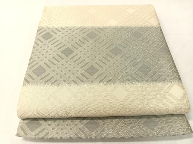 平和屋着物●織楽浅野　全通柄袋帯　網目文　金糸　正絹　逸品　CABI4050vp