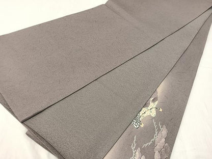 平和屋着物●友禅作家　東矢千嘉子　太鼓柄袋帯　うすぐも　松　楽器　正絹　逸品　未使用　CABI4060vp