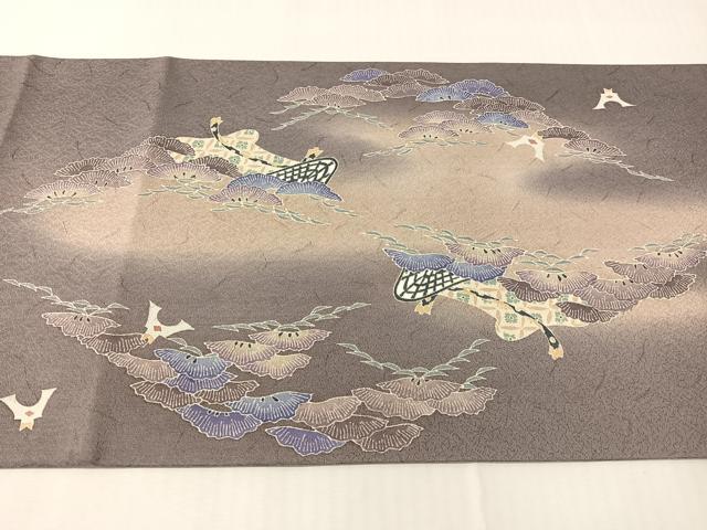 平和屋着物●友禅作家　東矢千嘉子　太鼓柄袋帯　うすぐも　松　楽器　正絹　逸品　未使用　CABI4060vp