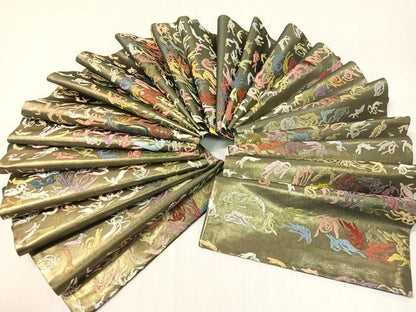 平和屋着物●世界的友禅作家　千地泰弘　総刺繍　全通柄袋帯　千地天女　金彩　引箔　色紙付き　正絹　逸品　未使用　CABI4064vp