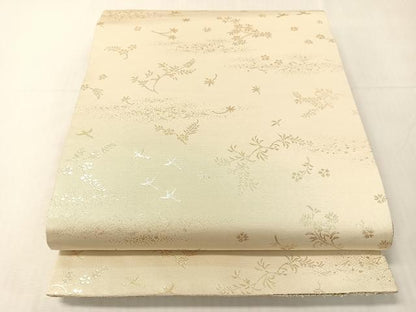 平和屋着物●両面　全通全景袋帯　百人一首　金糸　鈴乃屋扱い　正絹　逸品　CABI4067vp