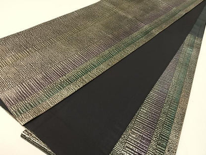 平和屋着物●六通柄袋帯　金唐革　霞間道　正絹　逸品　CABI4071vp