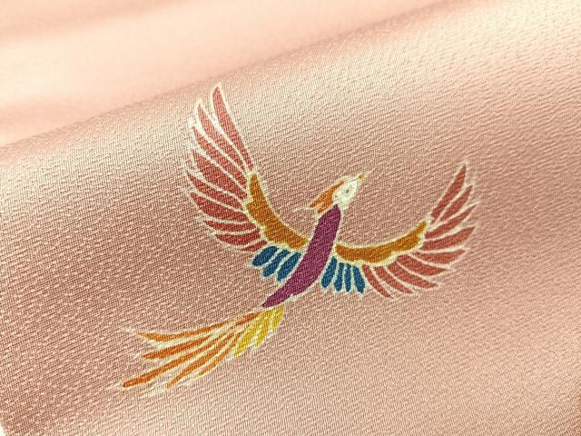 平和屋着物●六通柄袋帯　作家物　更紗鳳凰絵皿文　金彩　正絹　逸品　CABI4074vp