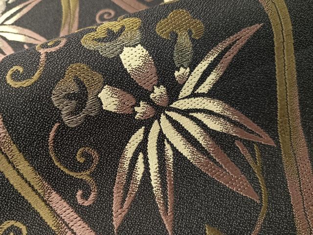平和屋着物●六通柄袋帯　唐織　立涌笹文　金銀糸　ますいわ屋扱い　正絹　逸品　未使用　CABI4086vp