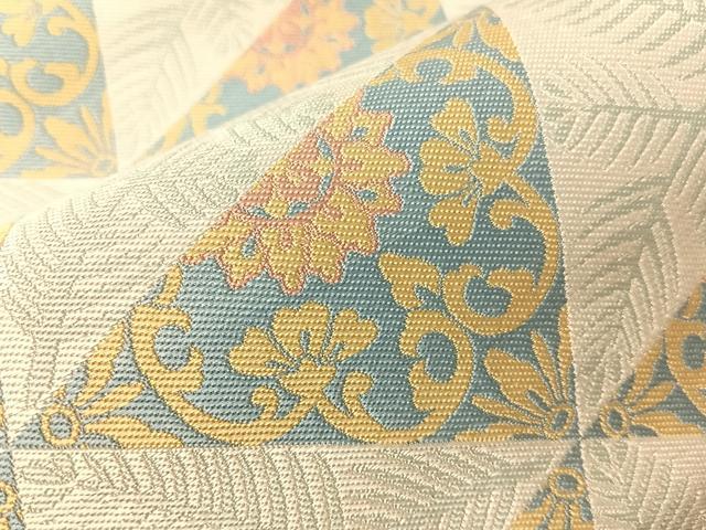 平和屋着物●西陣最高峰・北尾織物匠　しづはた　九寸開き名古屋帯　花唐草文　正絹　逸品　CABI4090vp