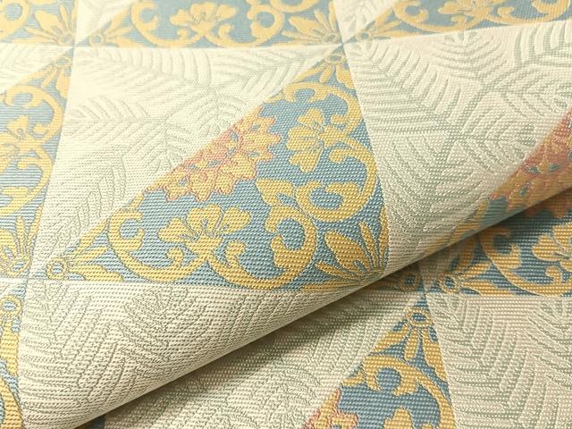 平和屋着物●西陣最高峰・北尾織物匠　しづはた　九寸開き名古屋帯　花唐草文　正絹　逸品　CABI4090vp