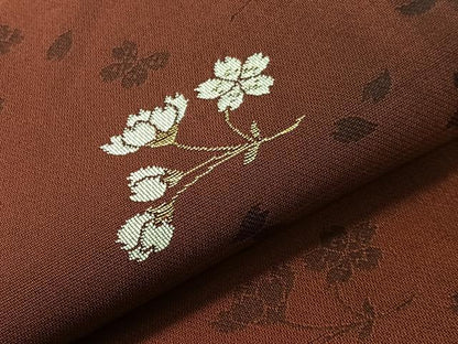 平和屋着物●両面　六通柄袋帯　モール　乱菊　黒地　金銀糸　正絹　逸品　CABI4100vp