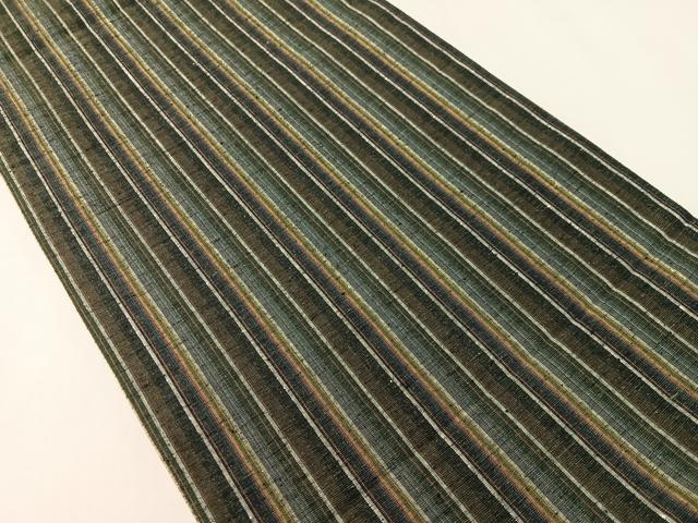 平和屋着物●両面　全通柄袋帯　紬地　間道　正絹　逸品　CABI4103vp