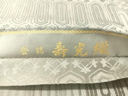 平和屋着物●全通柄袋帯　寿光織　吉祥文様　正絹　逸品　未使用　CABI4104vp