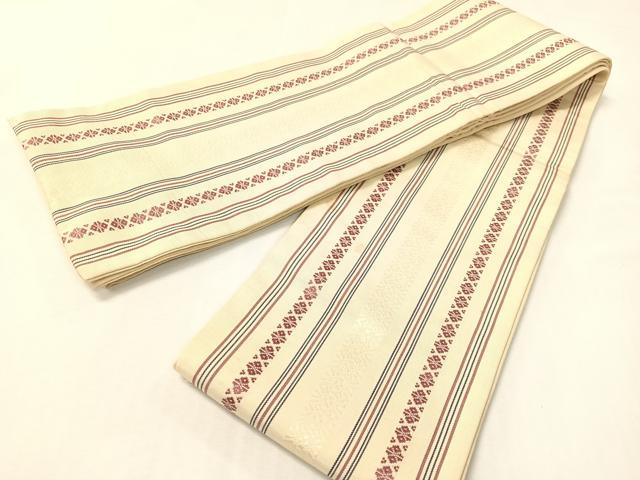平和屋着物●本場筑前博多織　半幅帯　棚橋博多織謹製　献上　正絹　逸品　CABI4113vp