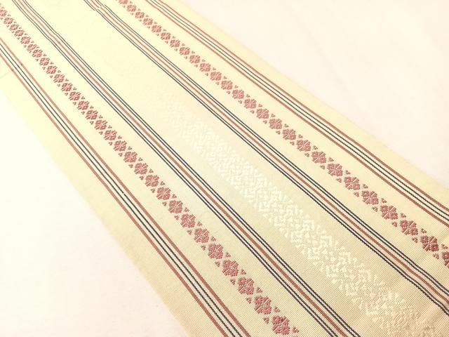 平和屋着物●本場筑前博多織　半幅帯　棚橋博多織謹製　献上　正絹　逸品　CABI4113vp