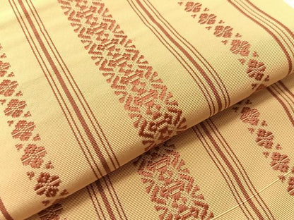 平和屋着物●本場筑前博多織　半幅帯　献上　正絹　逸品　CABI4120vp