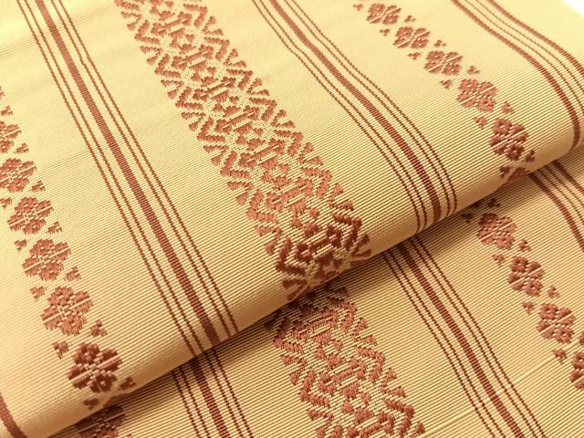 平和屋着物●本場筑前博多織　半幅帯　献上　正絹　逸品　CABI4120vp