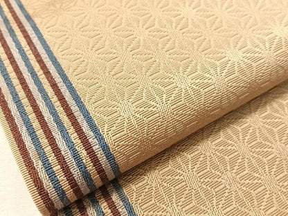 平和屋着物●本場筑前博多織　半幅帯　麻の葉間道　正絹　逸品　CABI4124vp