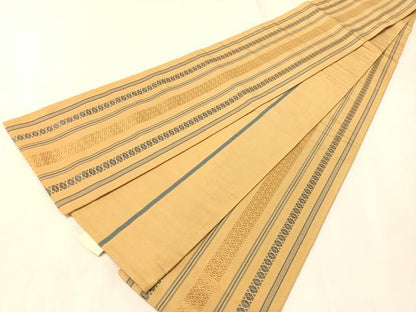平和屋着物●本場筑前博多織　半幅帯　献上　証紙付き　正絹　逸品　CABI4129vp