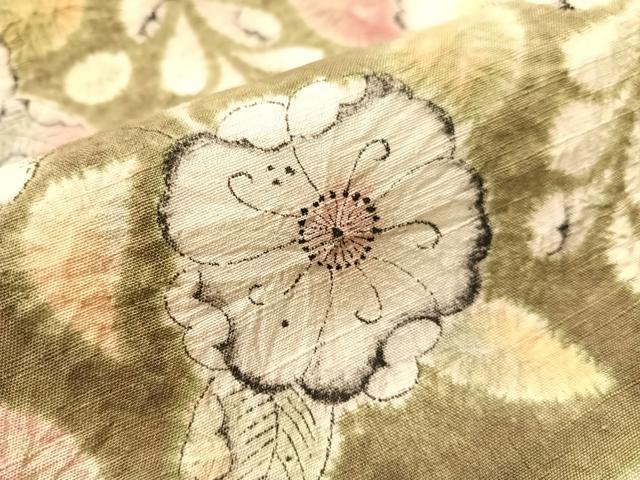 平和屋着物●つけ帯　辻が花　紬地　手描き　絞り　正絹　逸品　CABI4131vp