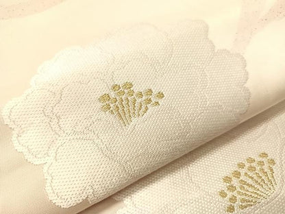平和屋着物●つけ帯　牡丹唐草文　金糸　正絹　逸品　CABI4132vp