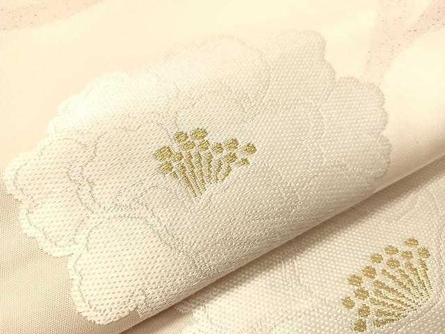 平和屋着物●つけ帯　牡丹唐草文　金糸　正絹　逸品　CABI4132vp