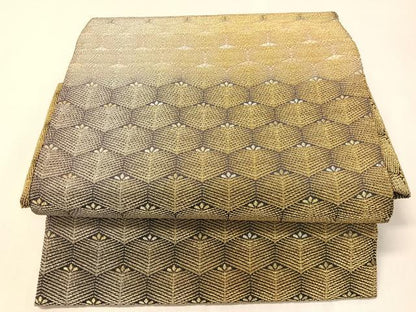 平和屋着物●つけ帯　金華山織　松葉亀甲文　正絹　逸品　CABI4133vp