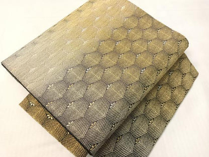 平和屋着物●つけ帯　金華山織　松葉亀甲文　正絹　逸品　CABI4133vp