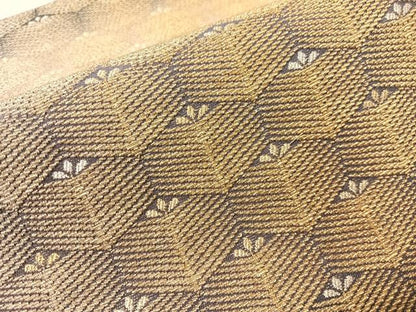 平和屋着物●つけ帯　金華山織　松葉亀甲文　正絹　逸品　CABI4133vp