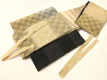 平和屋着物●つけ帯　金華山織　松葉亀甲文　正絹　逸品　CABI4133vp